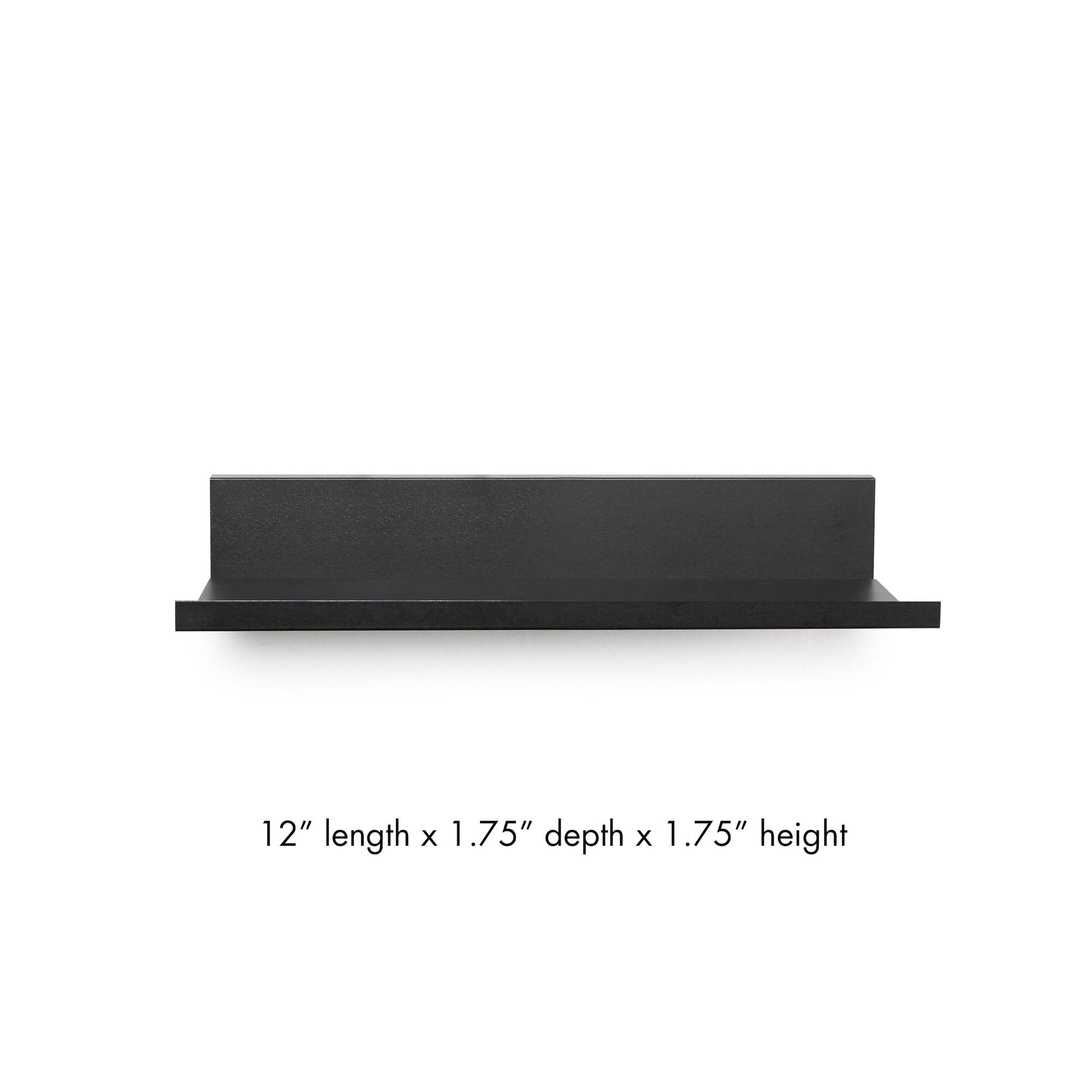 HangZ™ Black No Stud Photo Ledge